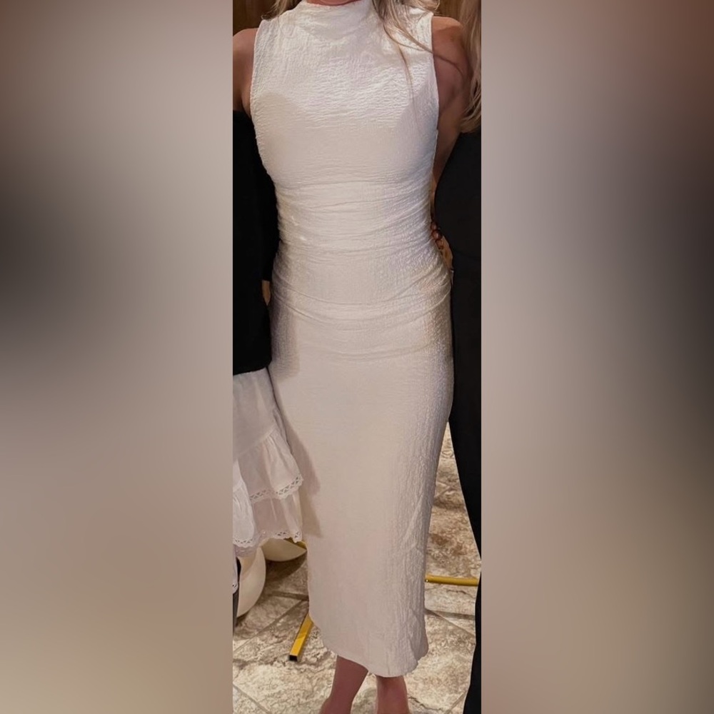 Showpo Elegant Cream Midi Dress
